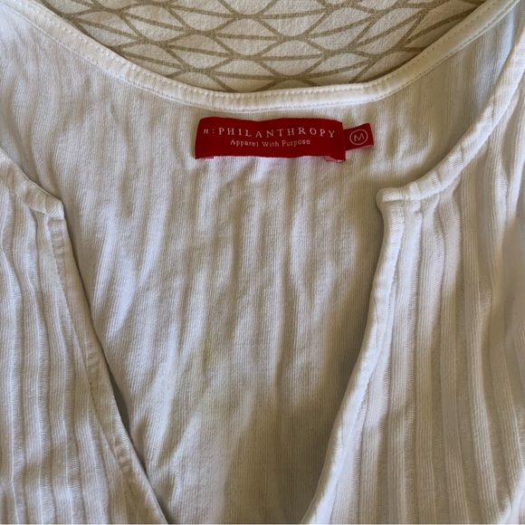 Philanthropy - Sky Ribbed Tank White Cat - Picture 5 of 7